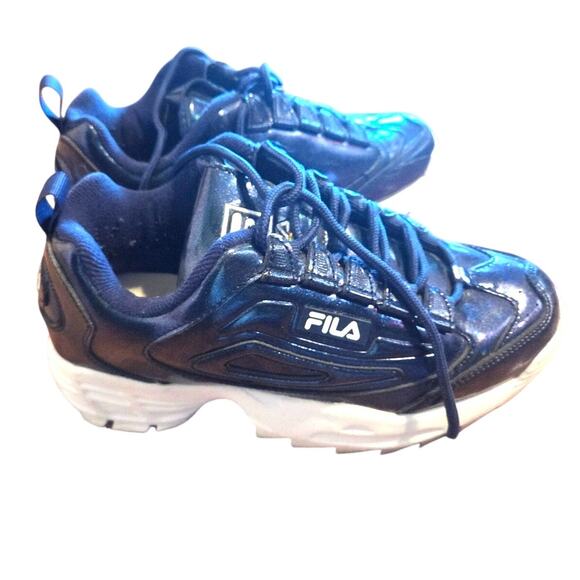 Fila Shoes - Fila Disruptor 2 Premium Navy Blue Sneakers - Size 5.5